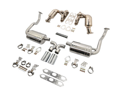 Vollauspuffanlage für Porsche 987 / 987C in Edelstahl - 3606008703, 3606109871, 3606109872, 99611110755, 99907507400